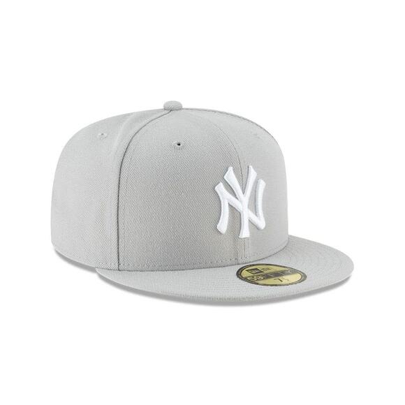 NWT New York Yankees Gray Basic 59FIFTY Fitted - Picture 1 of 6